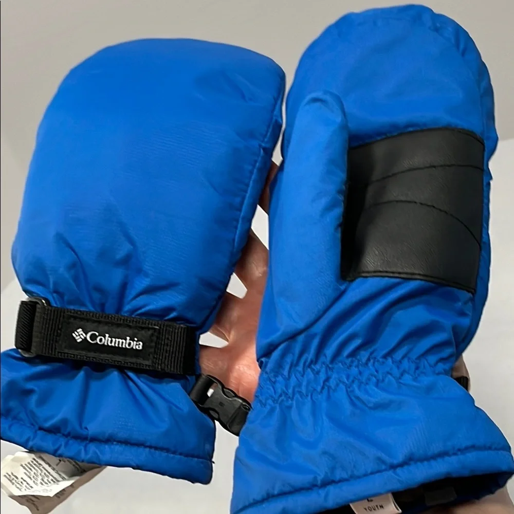 NWOT Columbia Sportswear Youth Kids L Royal Blue Insulated Mittens Winter Sports